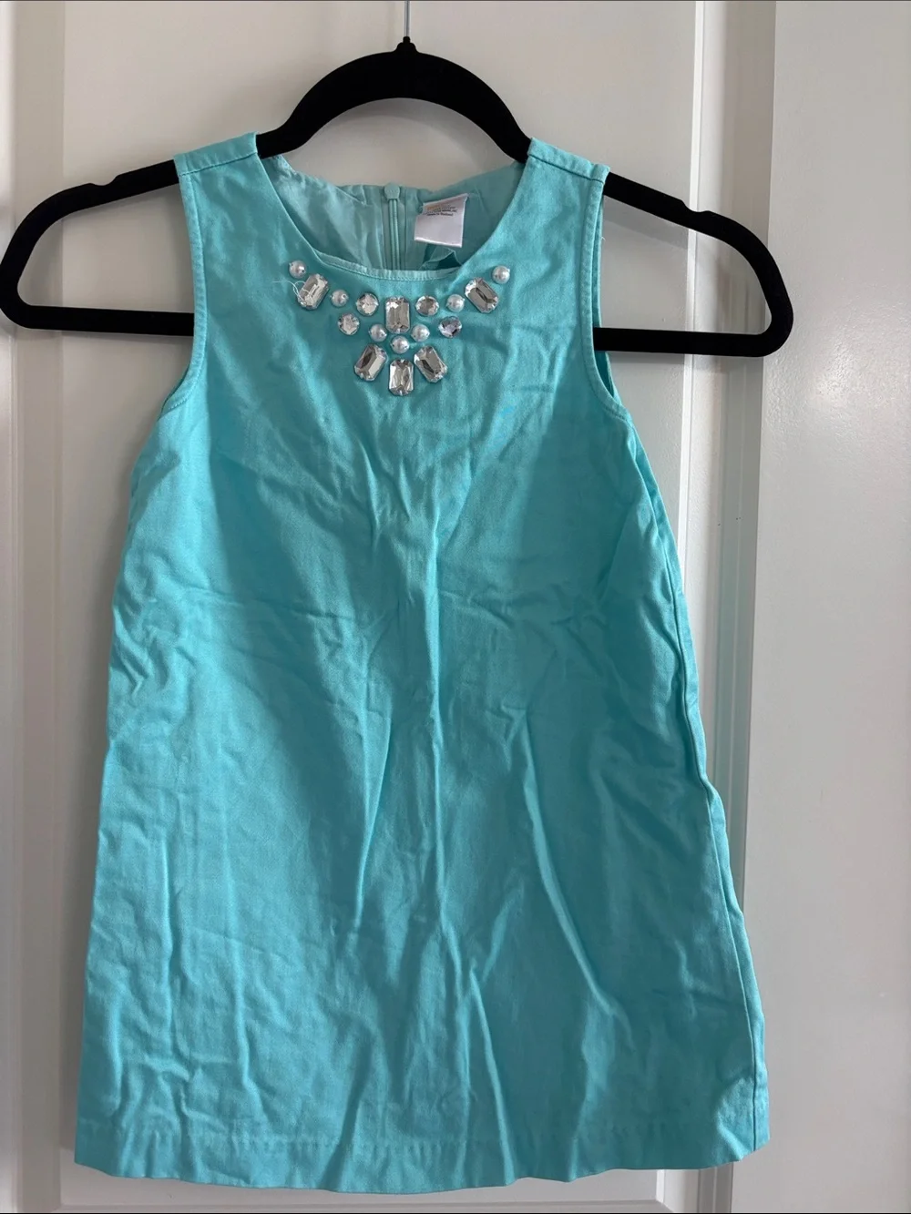 Gymboree Turquoise Sleeveless Dress with Jewel Accent